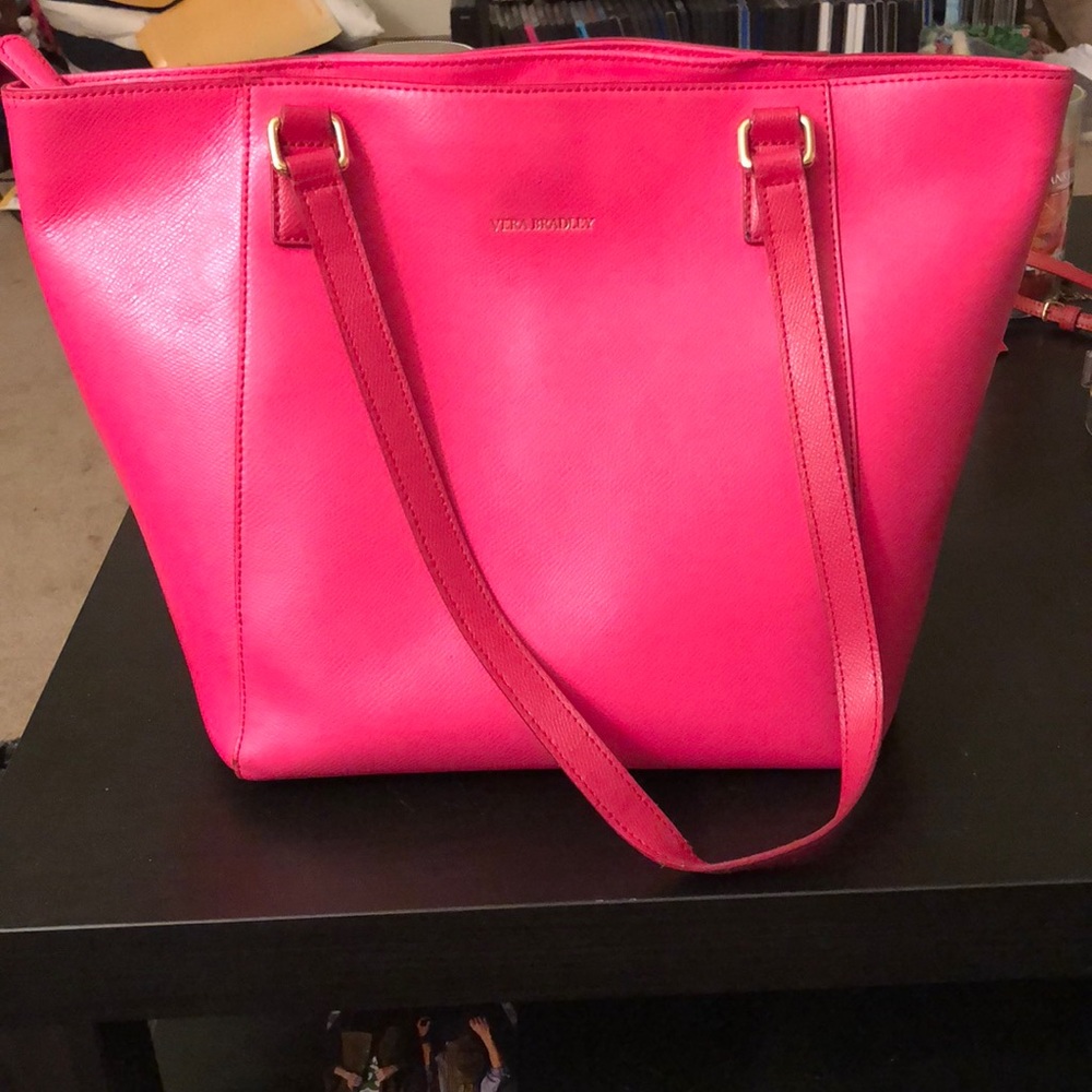 Hot Pink Vera Bradley Leather Tote